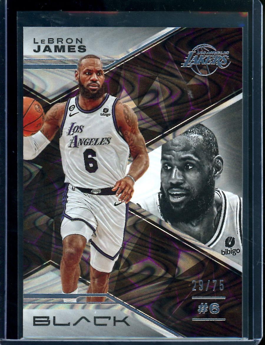 2022/23 Panini Black LeBron James Silver /75 Lakers