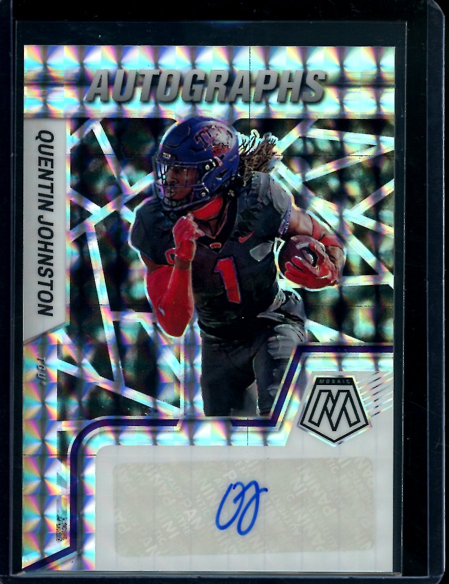 2023 Panini Mosaic Draft Picks Quentin Johnson Auto Chargers