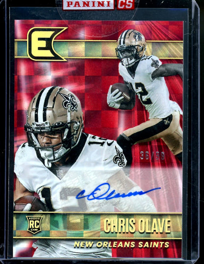 2022 Panini Chronicles Essentials Chris Olave Rookie Auto /99 Saints