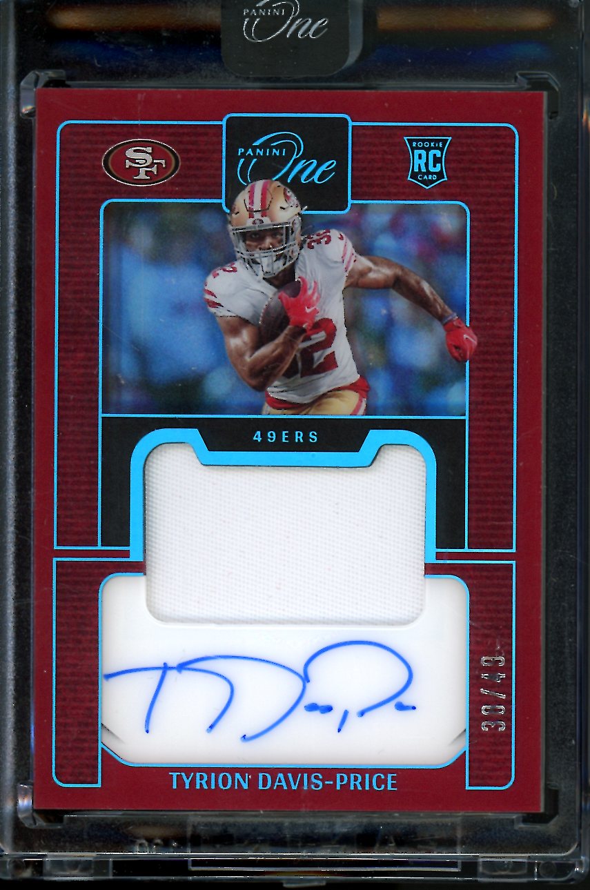 2022 Panini One Tyrion Davis-Price Rookie RPA /49 49ers