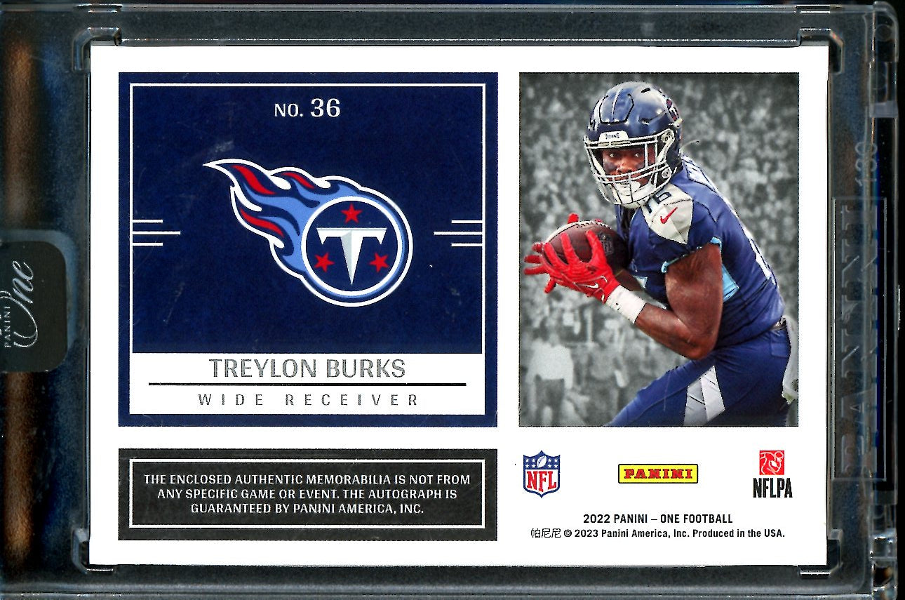 2022 Panini One Treylon Burks Rookie RPA /149 Titans