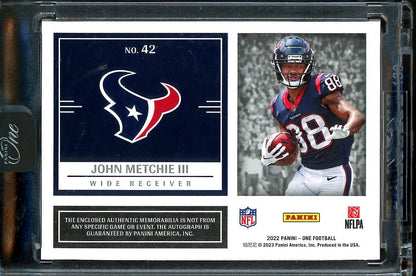 2022 Panini One John Metchie III Rookie RPA /199 Texans
