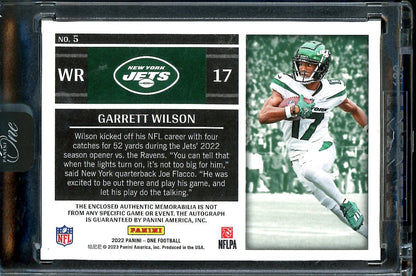 2022 Panini One Garrett Wilson Rookie RPA /99 Jets - Trading Card Market