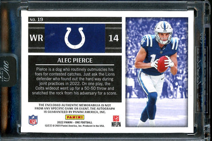 2022 Panini One Alec Pierce Rookie RPA Bronze /49 Colts