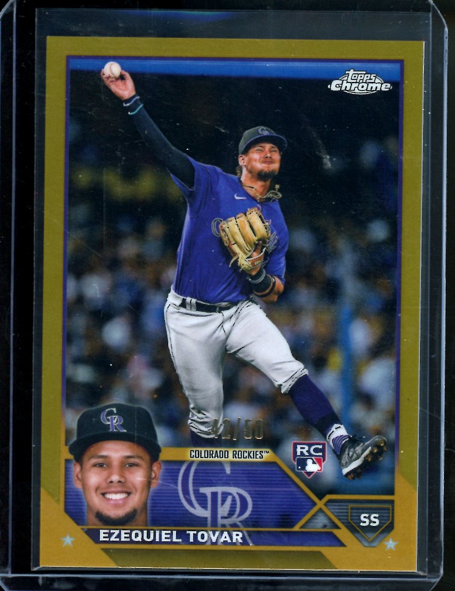 2023 Topps Chrome Ezequiel Tovar Rookie Gold /50 Rockies