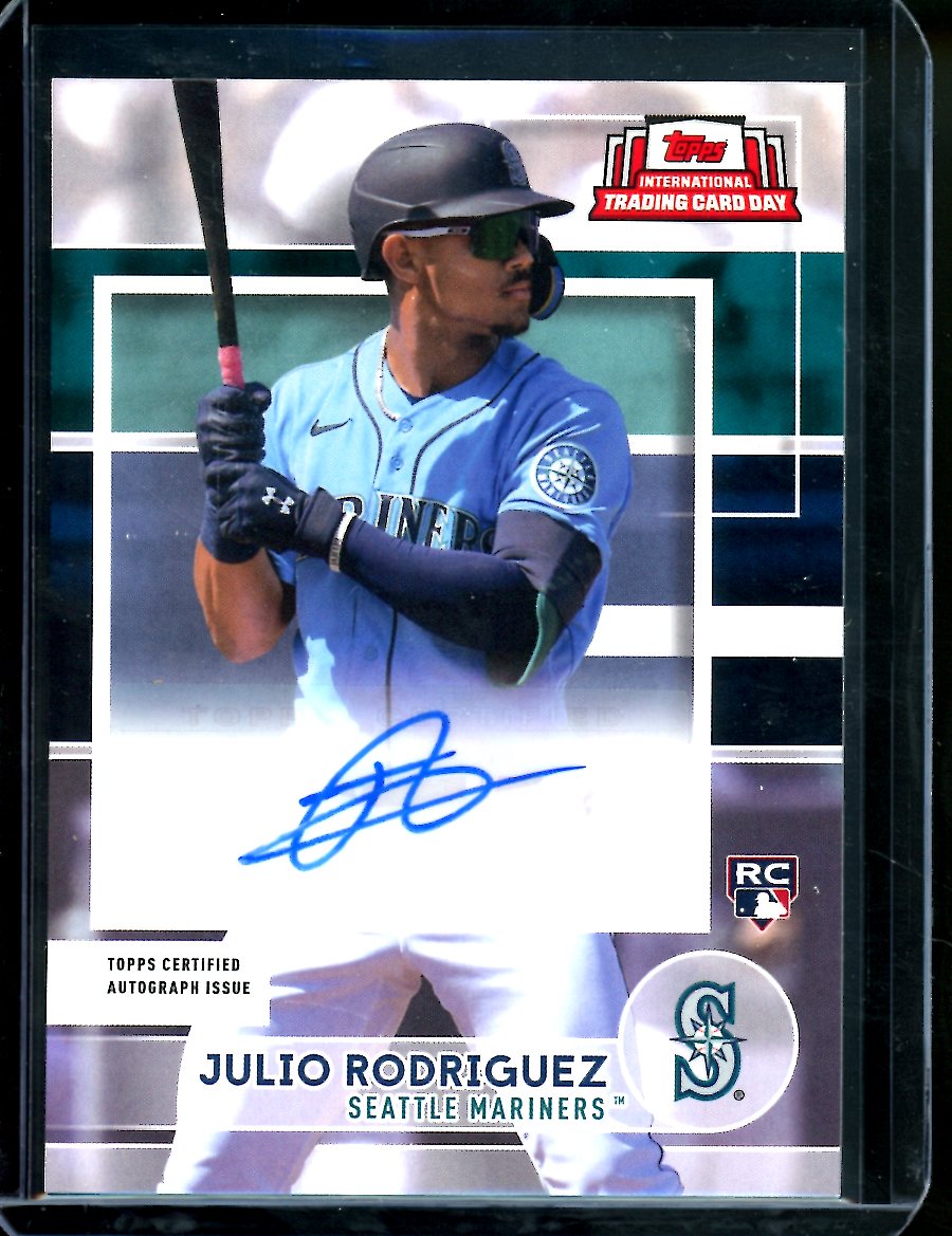 2022 Topps International Trading Card Day Julio Rodriguez Rookie Auto /150 Mariners