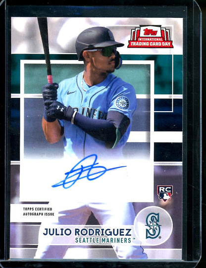 2022 Topps International Trading Card Day Julio Rodriguez Rookie Auto /150 Mariners
