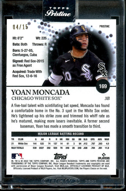 2022 Topps Prestine Yoan Moncada Pink /15 White Sox