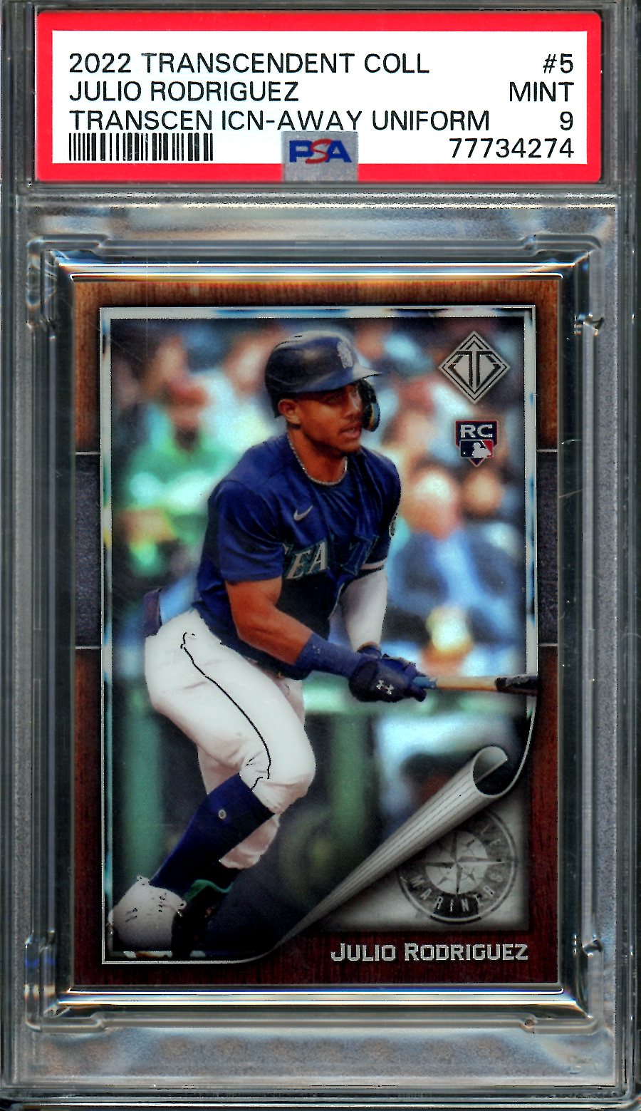 2022 Topps Transcendent Julio Rodriguez Rookie PSA 9 Mariners