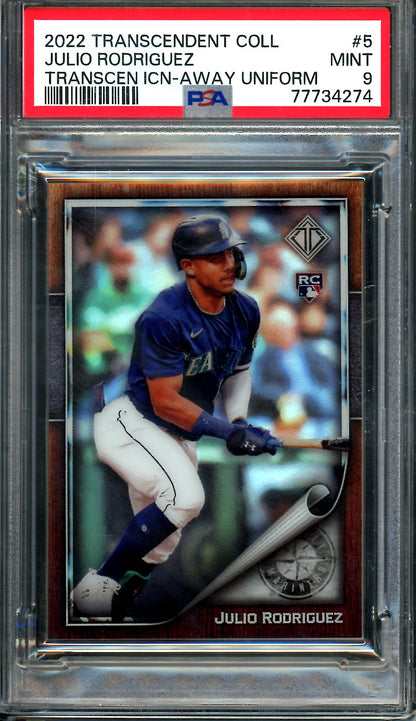 2022 Topps Transcendent Julio Rodriguez Rookie PSA 9 Mariners