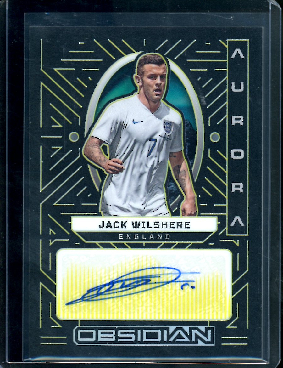 2022-23 Panini Obsidian Jack Wilshere Aurora Auto Gold /10 England