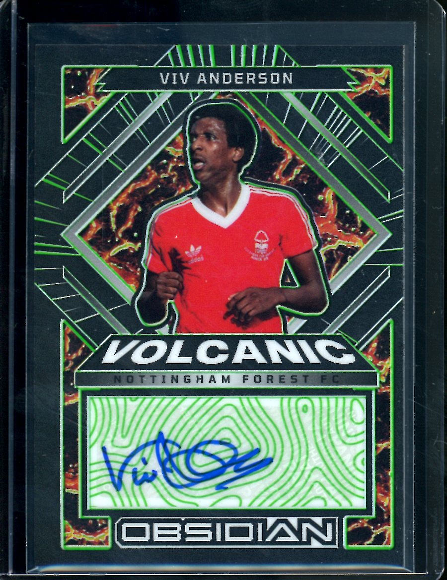 2022-23 Panini Obsidian Viv Anderson Volcanic Auto /5 Nottingham Forest