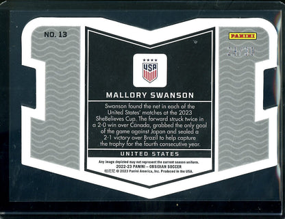 2022-23 Panini Obsidian Mallory Swanson Vitreous /30 USA