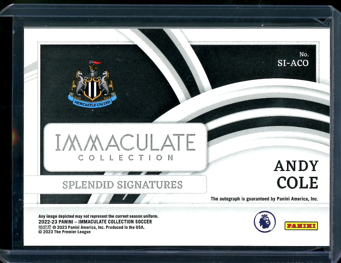 2022-23 Panini Immaculate Andy Cole Auto /49 Manchester United