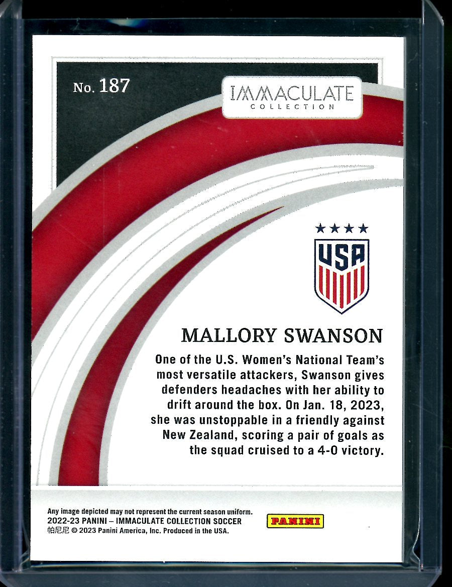 2022-23 Panini Immaculate Mallory Swanson Blue /25 USA