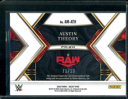 2023 Panini Select Austin Theory Patch Auto /99 WWE