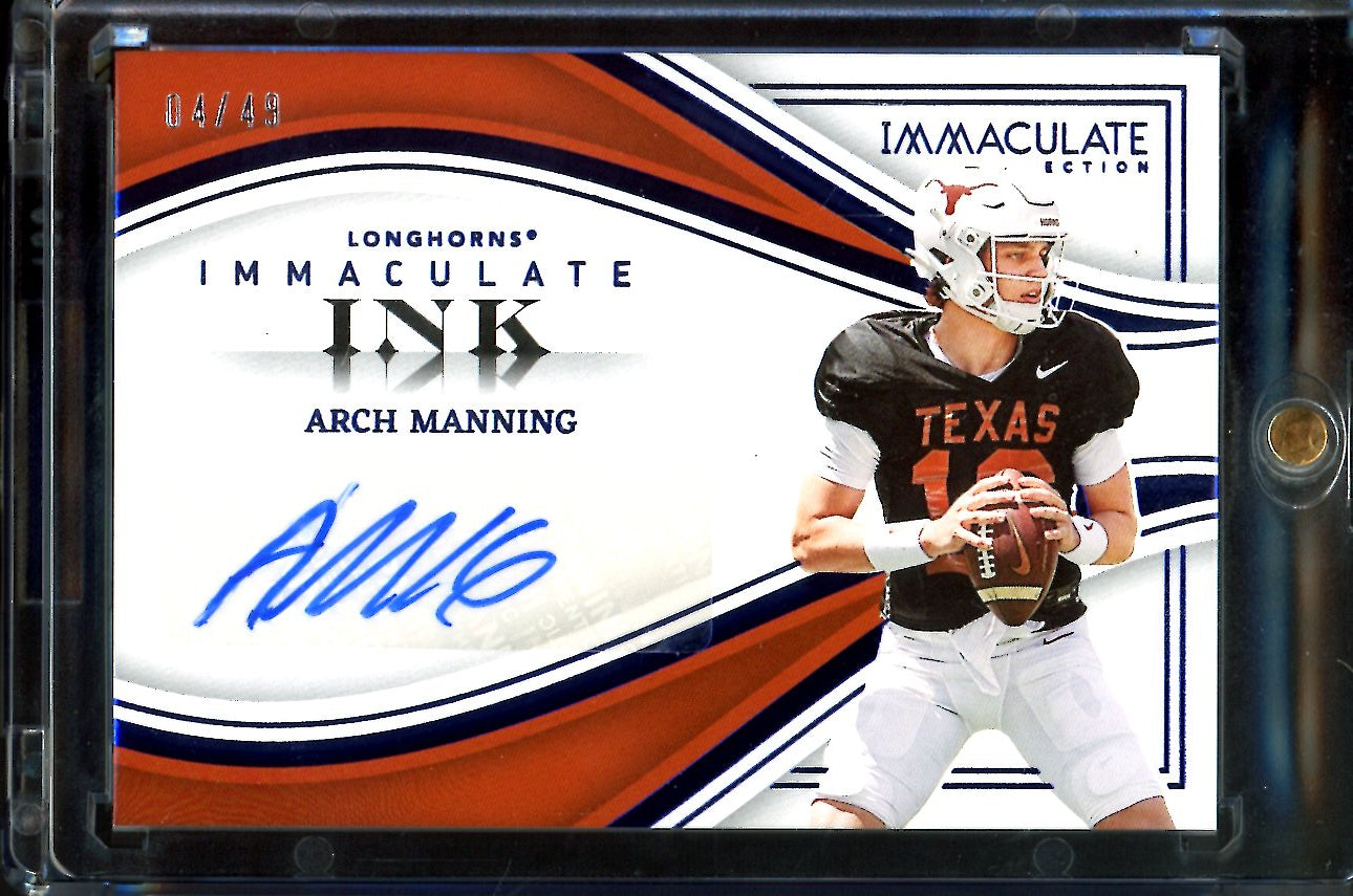 2023 Panini Immaculate Arch Manning Immaculate Ink Auto /49 Texas