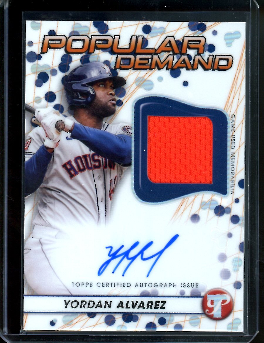 2023 Topps Prestine Yordan Alvarez Popular Demand Patch Auto Astros