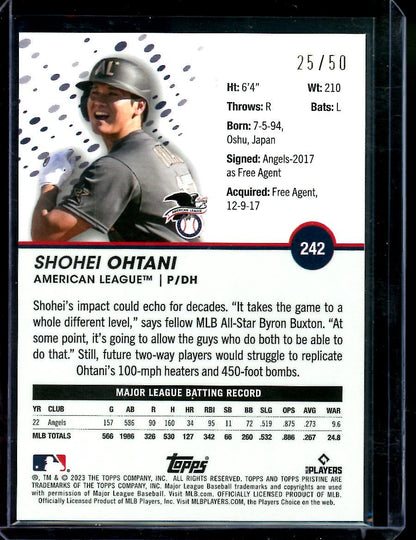 2023 Topps Prestine Shohei Ohtani American League Gold /50 Angels - Trading Card Market