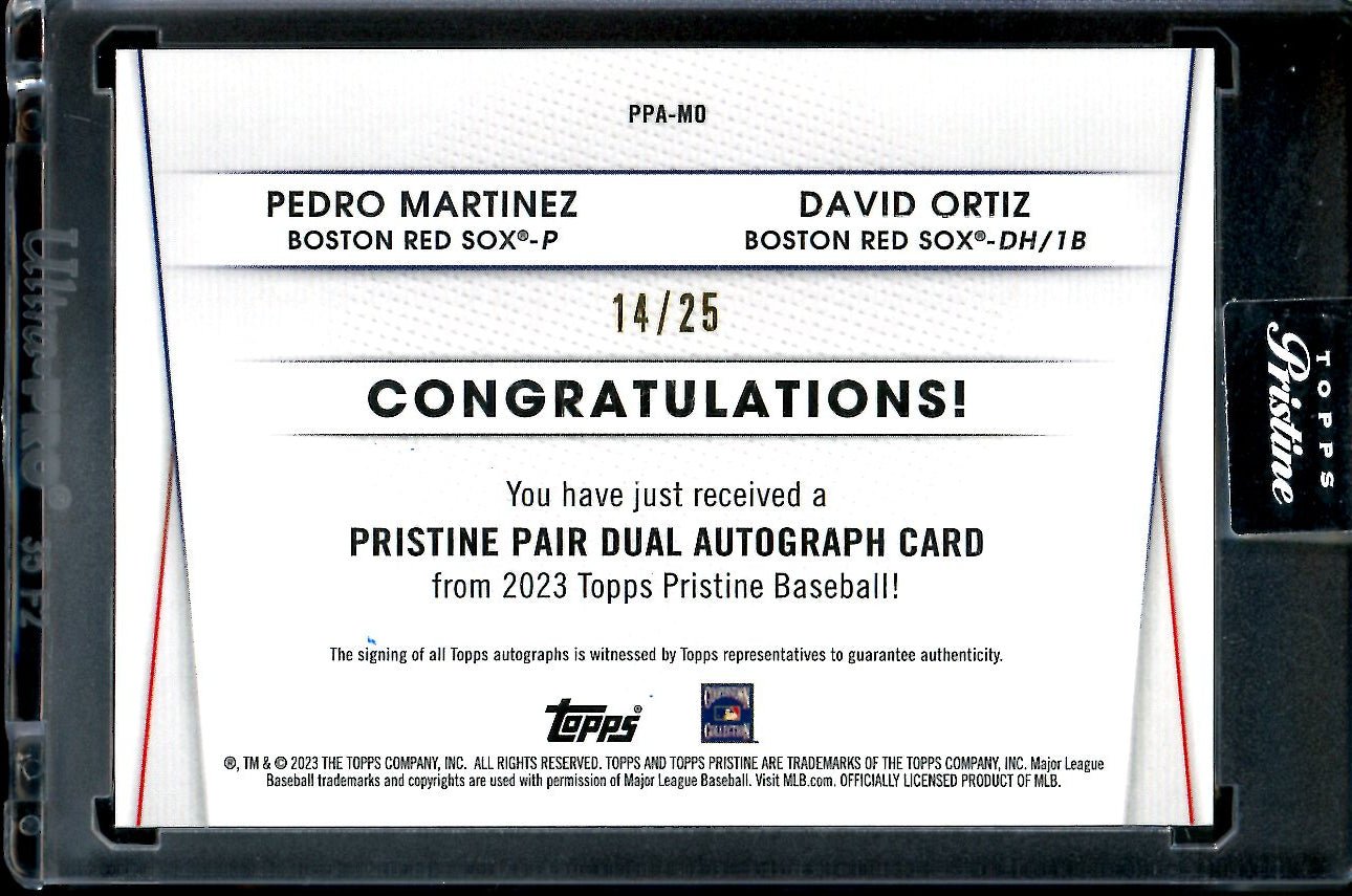 2023 Topps Prestine Pedro Martinez/David Ortiz Dual Auto /25 Red Sox - Trading Card Market