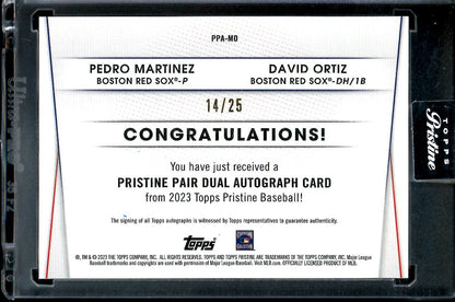 2023 Topps Prestine Pedro Martinez/David Ortiz Dual Auto /25 Red Sox - Trading Card Market