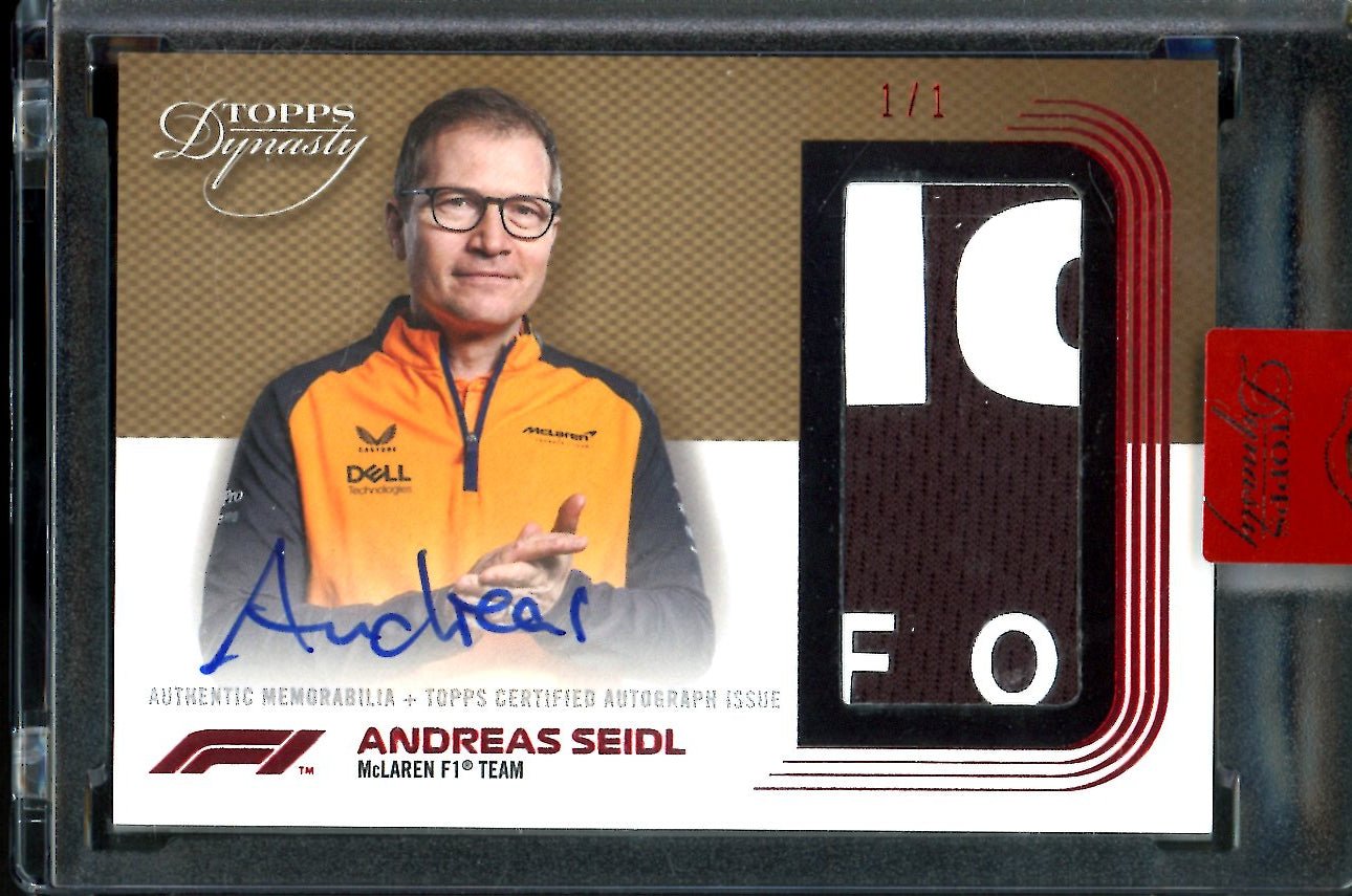 2022 Topps Dynasty Formula 1 Andreas Seidl Patch Auto 1/1 McLaren