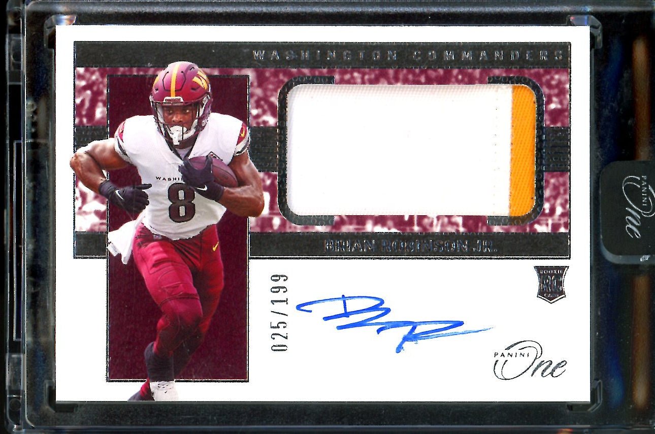 2022 Panini One Brian Robinson Jr. Rookie RPA /199 Commanders - Trading Card Market