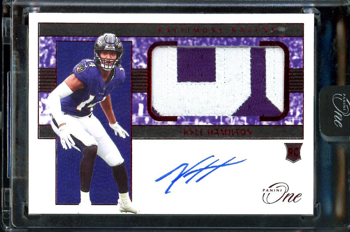 2022 Panini One Kyle Hamilton Rookie RPA Error Not Numbered Red /25 Ra ...