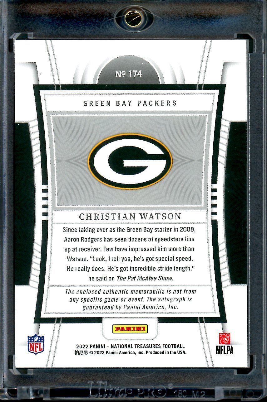 2022 Panini National Treasures Christian Watson Rookie "True" RPA /99 Packers