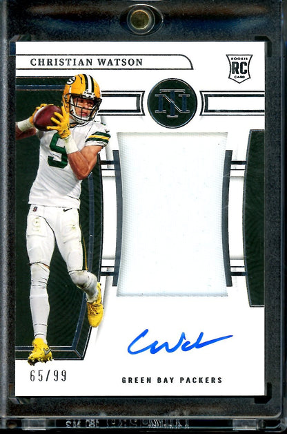 2022 Panini National Treasures Christian Watson Rookie "True" RPA /99 Packers