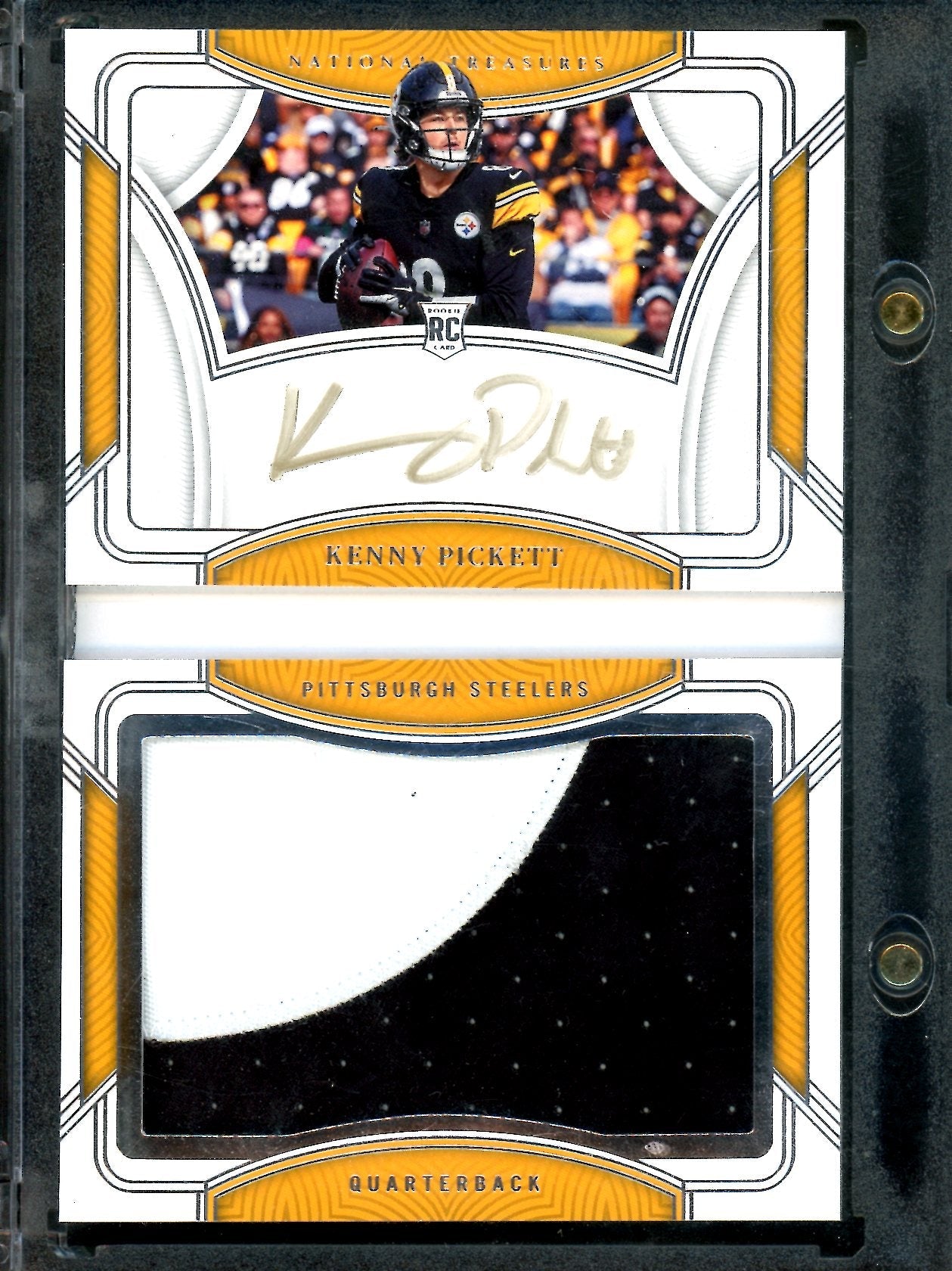 2022 Panini National Treasures Kenny Pickett Rookie Jumbo Booklet RPA /99 Steelers