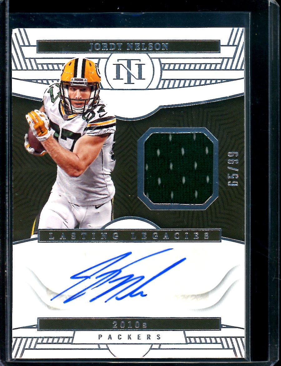 2022 Panini National Treasures Jordy Nelson Lasting Legends Patch Auto /99 Packers