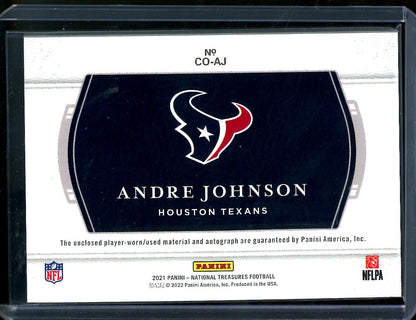 2022 Panini National Treasures Andre Johnson Colossal Patch Auto /49 Texans