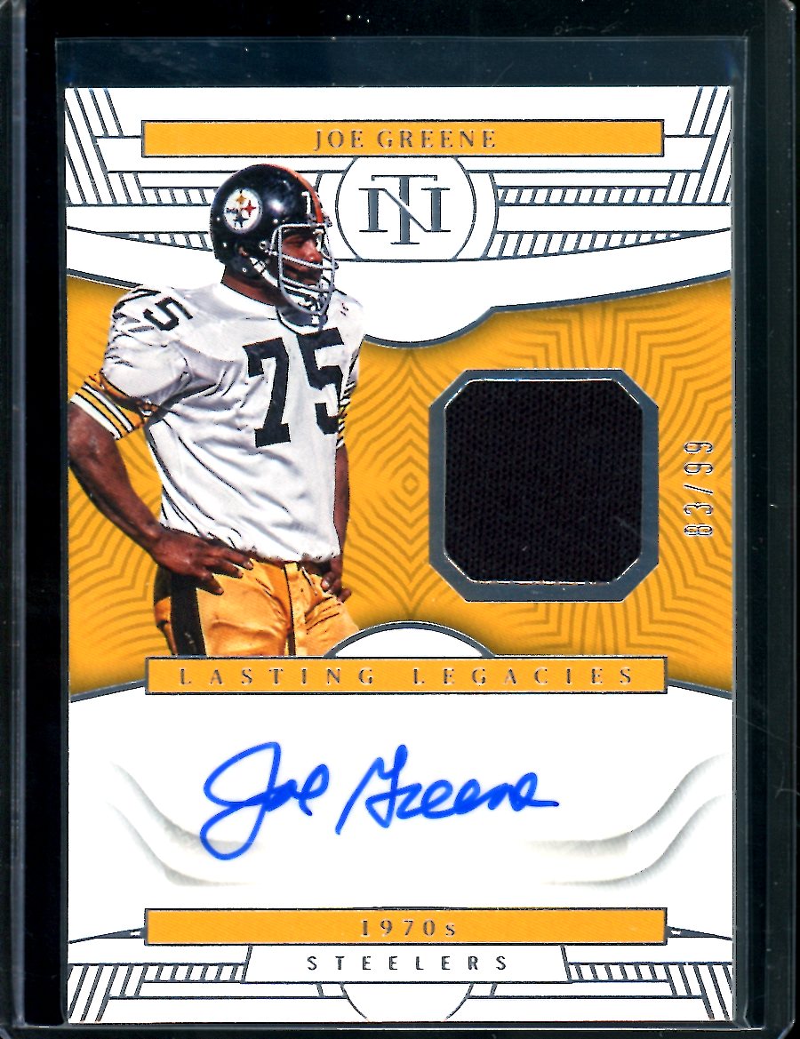2022 Panini National Treasures Joe Greene Lasting Legends Patch Auto /99 Steelers