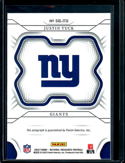 2022 Panini National Treasures Justin Tuck Auto /49 Giants