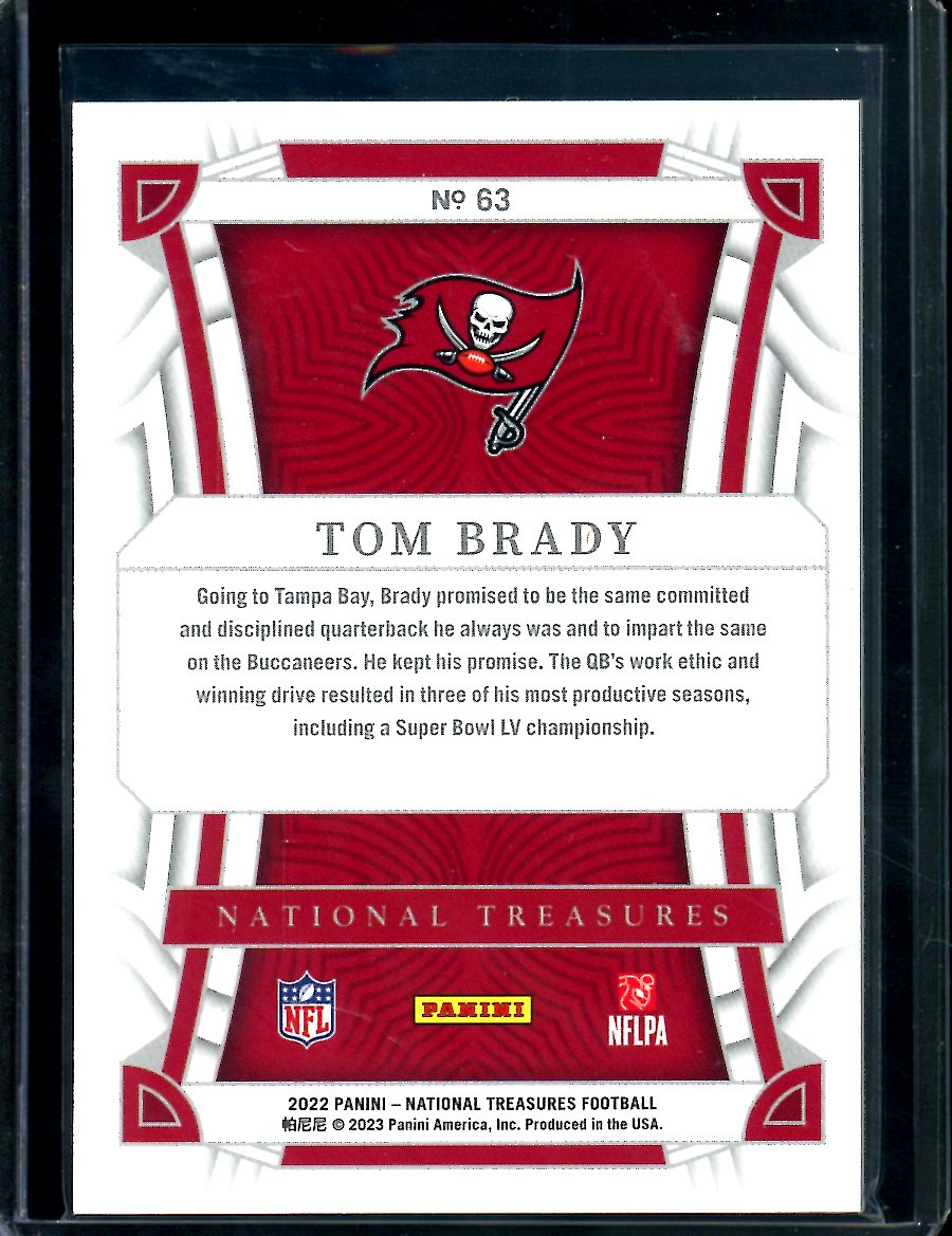 2022 Panini National Treasures Tom Brady /99 Buccaneers
