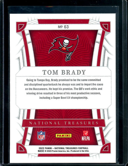 2022 Panini National Treasures Tom Brady /99 Buccaneers