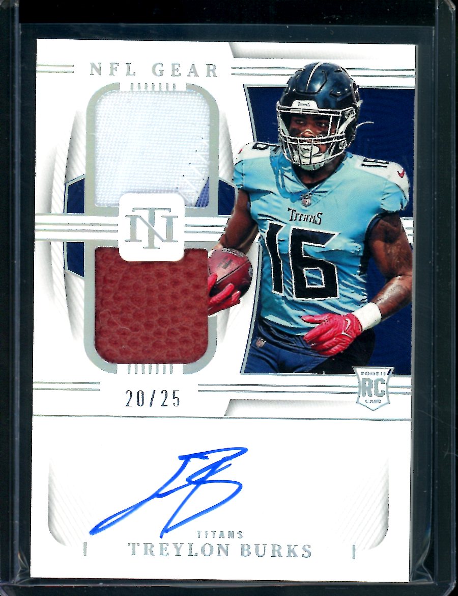 2022 Panini National Treasures Treylon Burks Rookie NFL Gear RPA /25 Titans