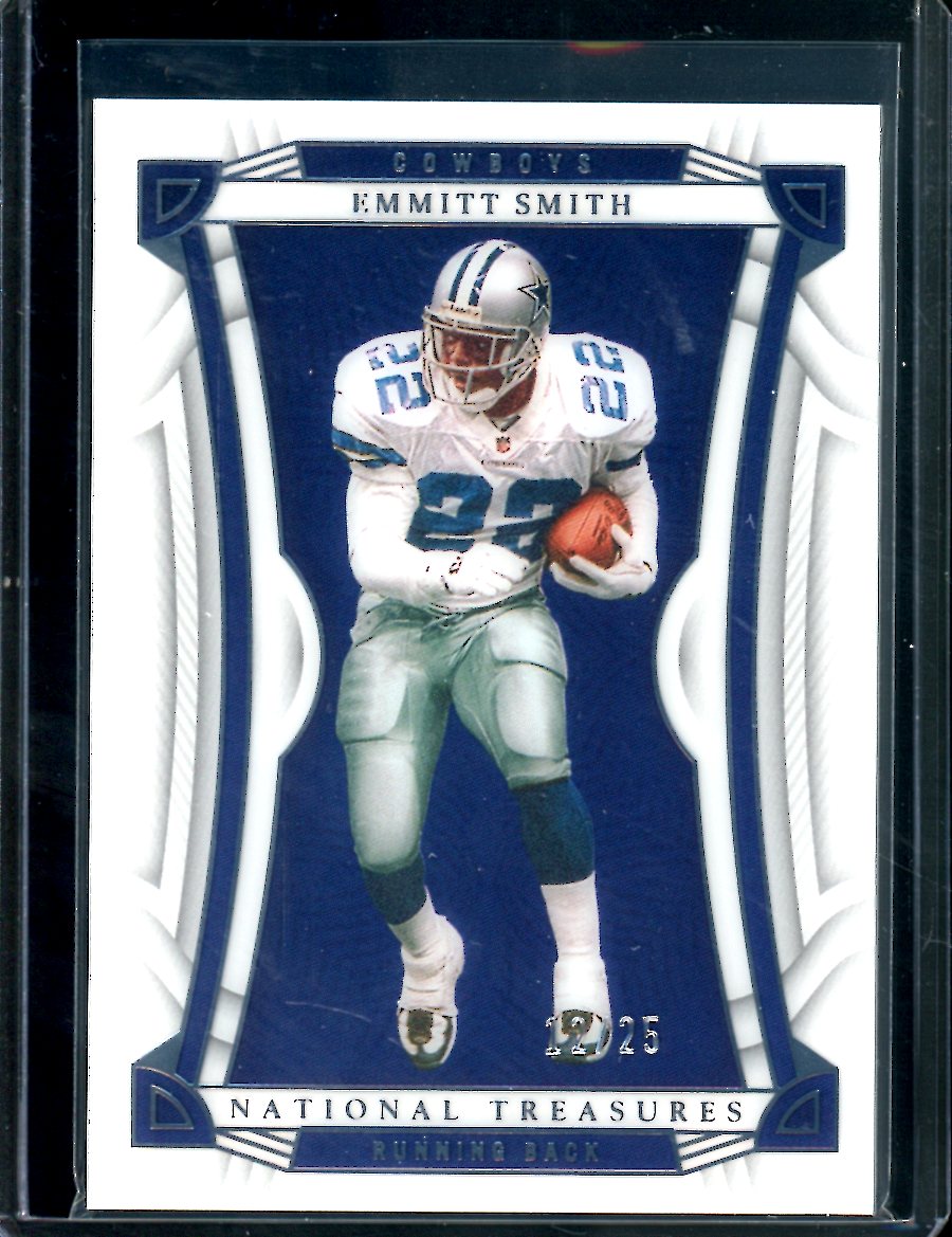 2022 Panini National Treasures Emmitt Smith Silver /25 Cowboys