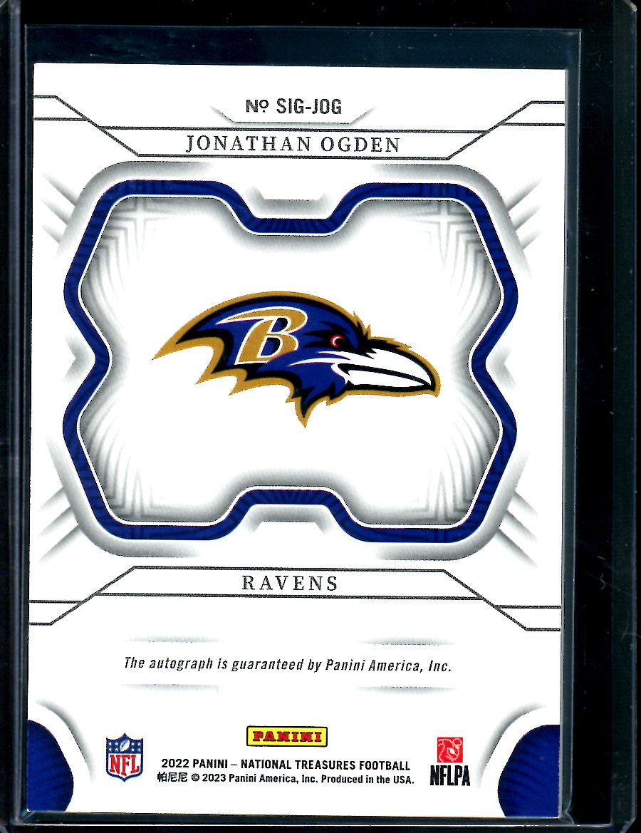 2022 Panini National Treasures Jonathan Ogden Auto /99 Ravens
