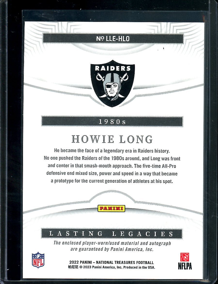 2022 Panini National Treasures Howie Long Lasting Legends Patch Auto /99 Raiders - Trading Card Market