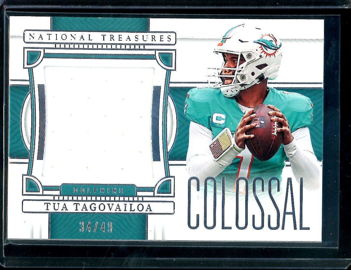 2022 Panini National Treasures Tua Tagovailoa Colossal Patch /49 Dolphins