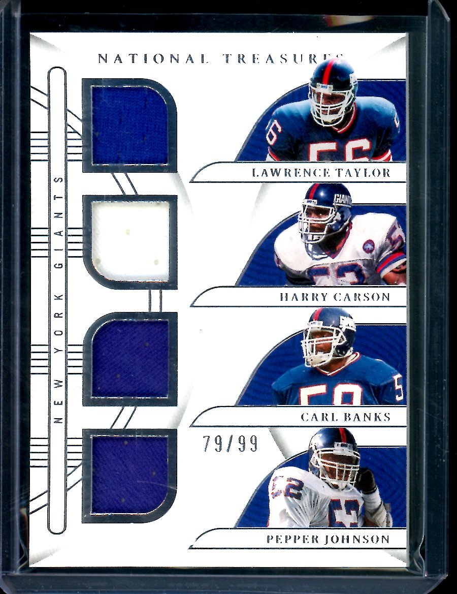 2022 Panini National Treasures Lawrence Taylor/Harry Carson/Carl Banks/Pepper Johnson Quad Patch /99 Giants - Trading Card Market