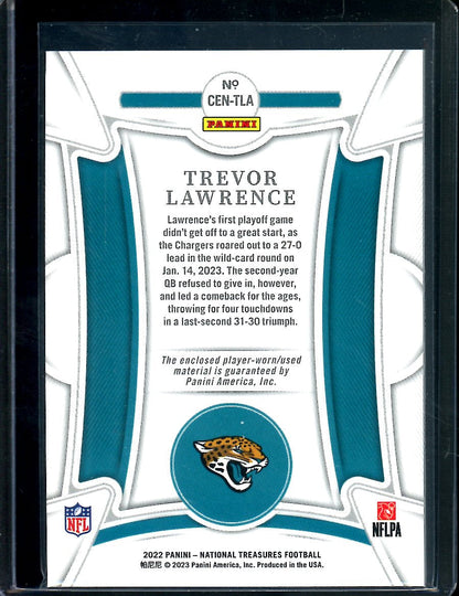 2022 Panini National Treasures Trevor Lawrence Century Materials Patch /99 Jaguars