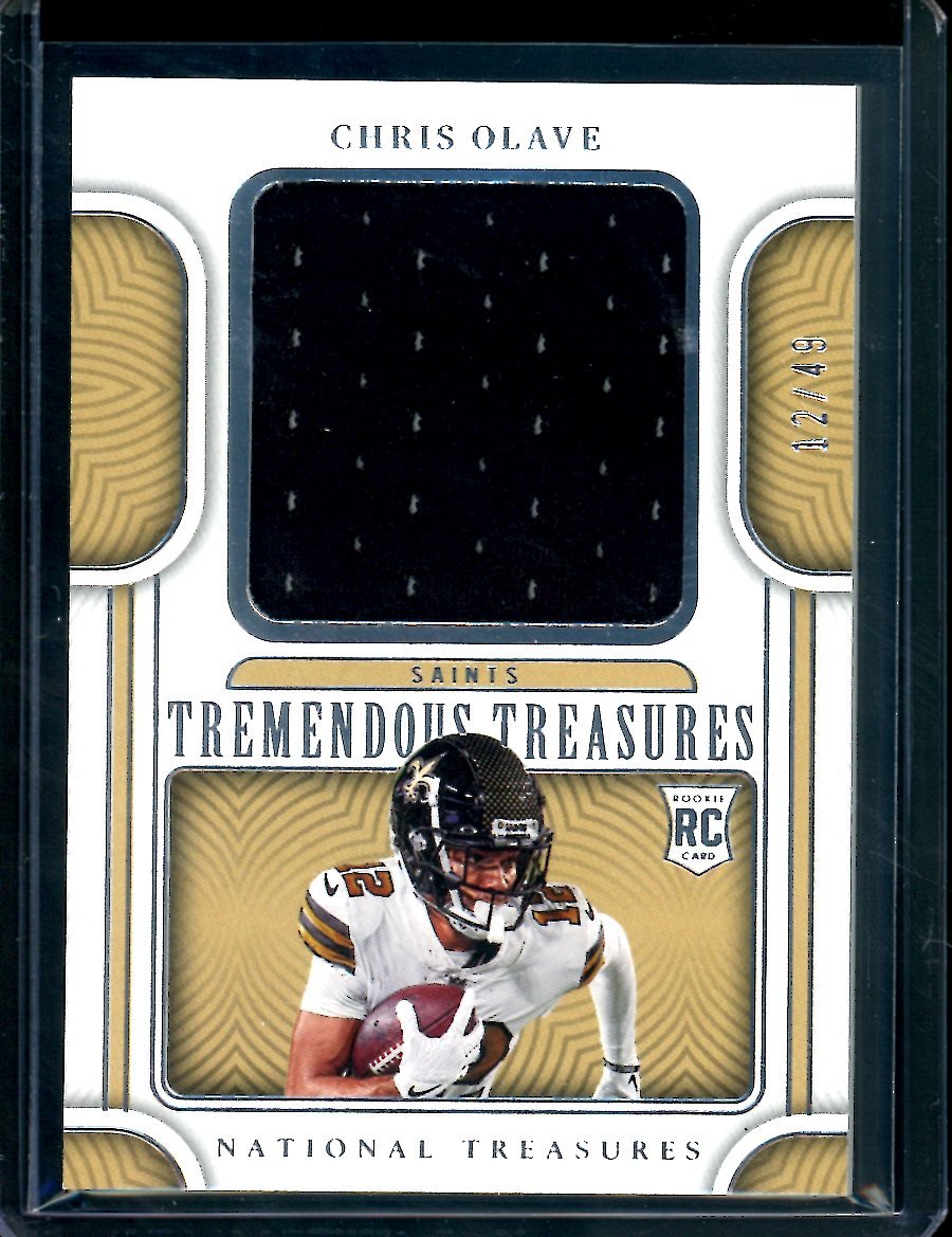 2022 Panini National Treasures Chris Olave Rookie Tremendous Treasures Patch /49 Saints