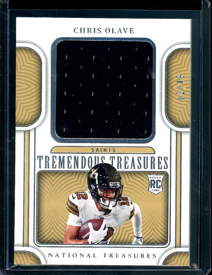 2022 Panini National Treasures Chris Olave Rookie Tremendous Treasures Patch /49 Saints