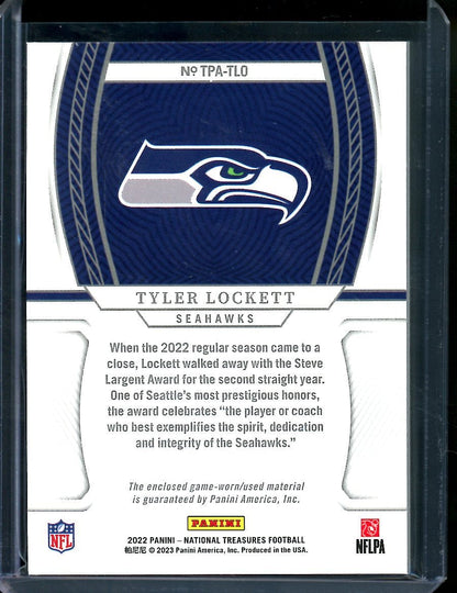 2022 Panini National Treasures Tyler Lockett Treasured Patch /25 Seahawks