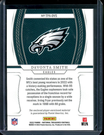 2022 Panini National Treasures DeVonta Smith Treasured Patch /25 Eagles