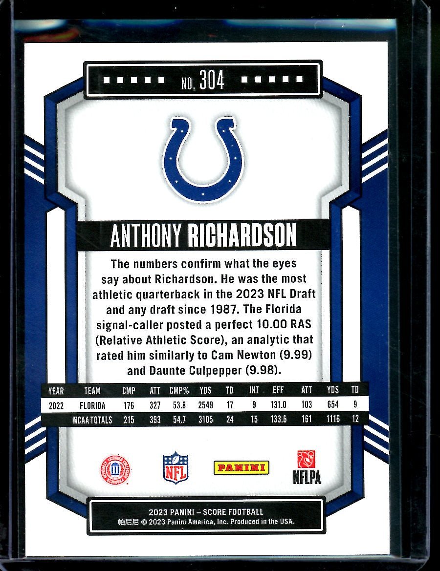 2023 Panini Score Anthony Richardson Rookie Blue /100 Colts - Trading Card Market
