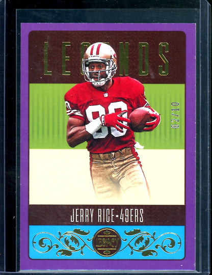 2023 Panini Legacy Jerry Rice Legends Purple /10 49ers